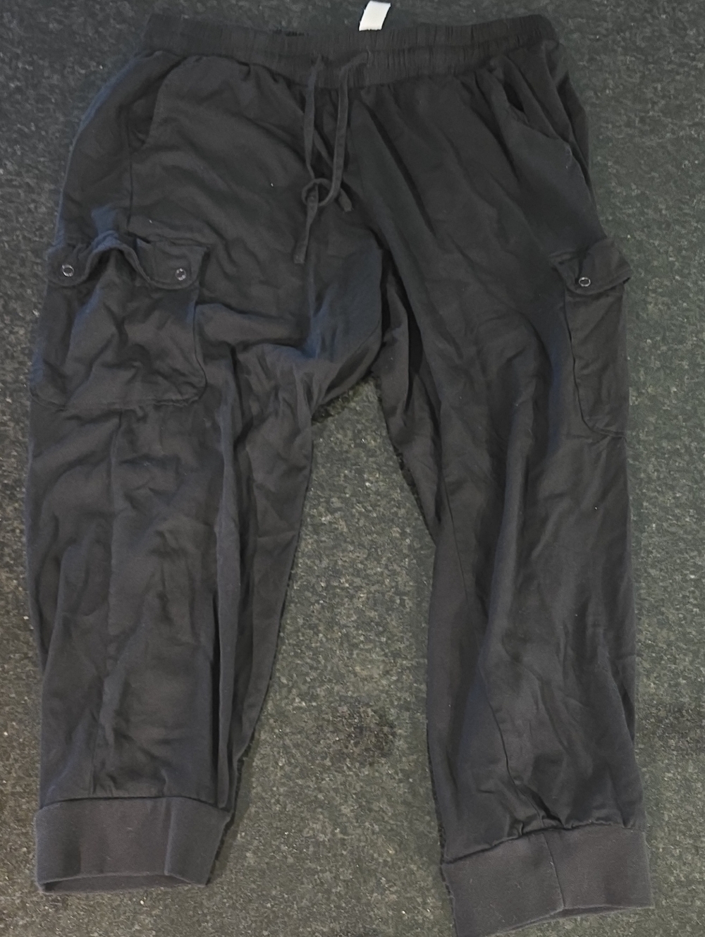 Womens TORRID Size 1. Black Cargo Jogger Pants - Casual Drawstring Waist